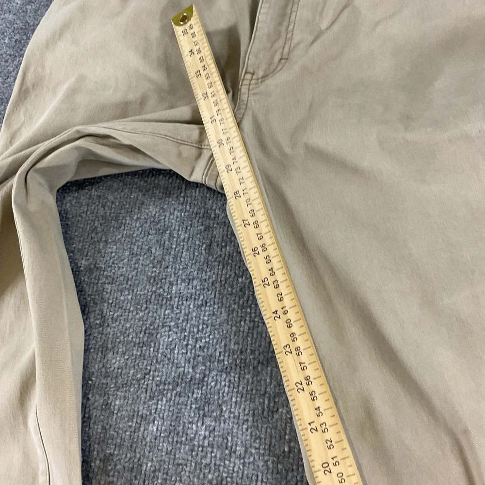 GH Bass & Co Mens 36x32 Khaki Casual Pants Straight Fit Cotton Stretch Chinos